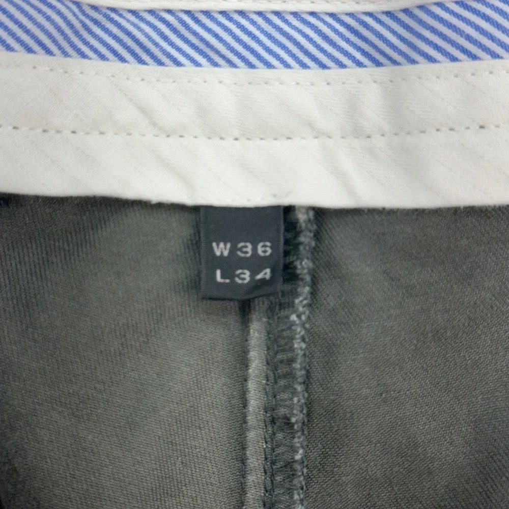 J.Crew Essential 770 Chino Pants Mens 36x34 Olive Green Straight Fit Cotton